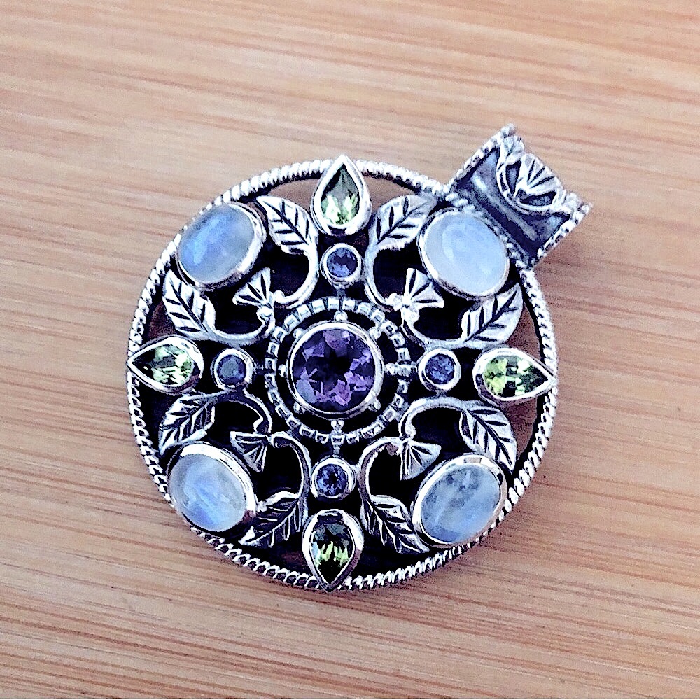 $108 Doug Paulus Estate Drop Pendant marked dp 925 India - Picture 5 of 6